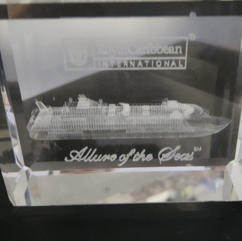 Royal Caribbean Crystal Ship Art Collectible ALLURE OF THE SEAS